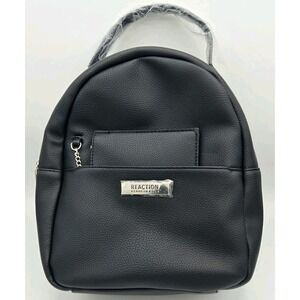 Kenneth Cole Reaction Quinn Black Pebble Leather Backpack NWT‎